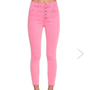 J Brand Lillie High Rise Crop Jeans Pink 28
